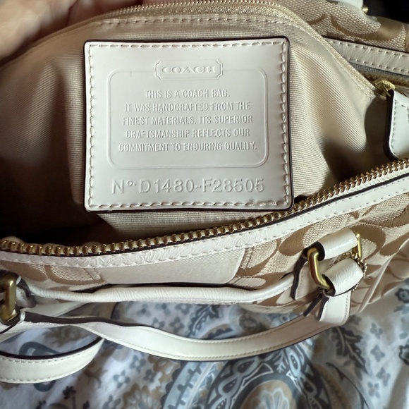 Coach Signature Stripe Nancy Satchel F28505 - Picture 6 of 6
